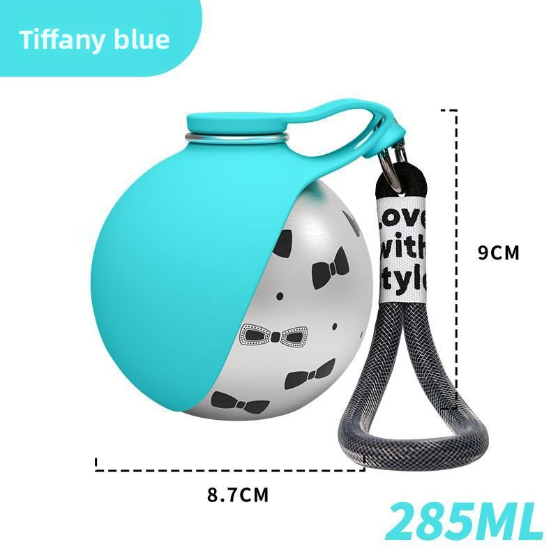 Portable Pet Water Bottle Stainless Steel Foldable Dispenser