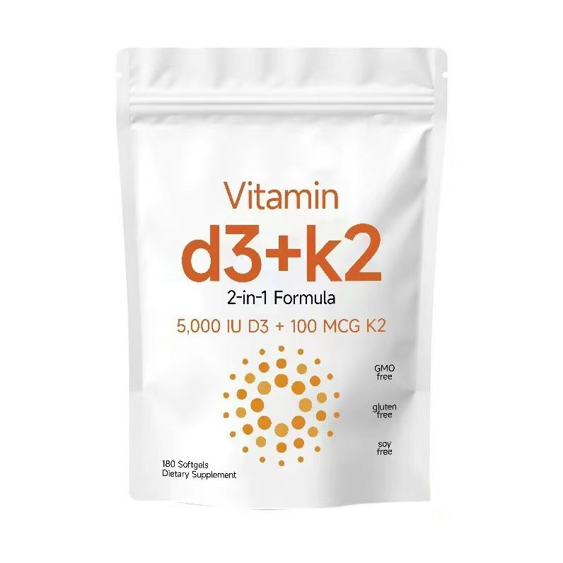 Vitamin D3+K2 Soft Capsules 180 Count