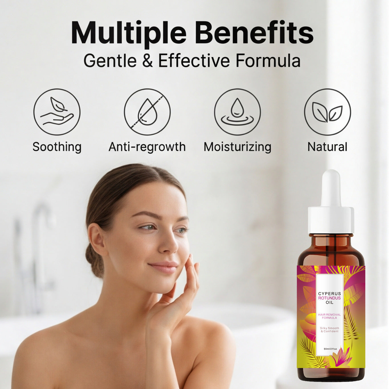 Cyperus Rotundus Hair Removal Essential Oil – 60ml