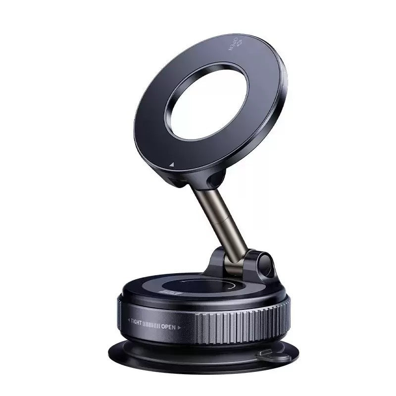 Magnetic Car Phone Holder with 360 Rotation and Suction Cup Mount