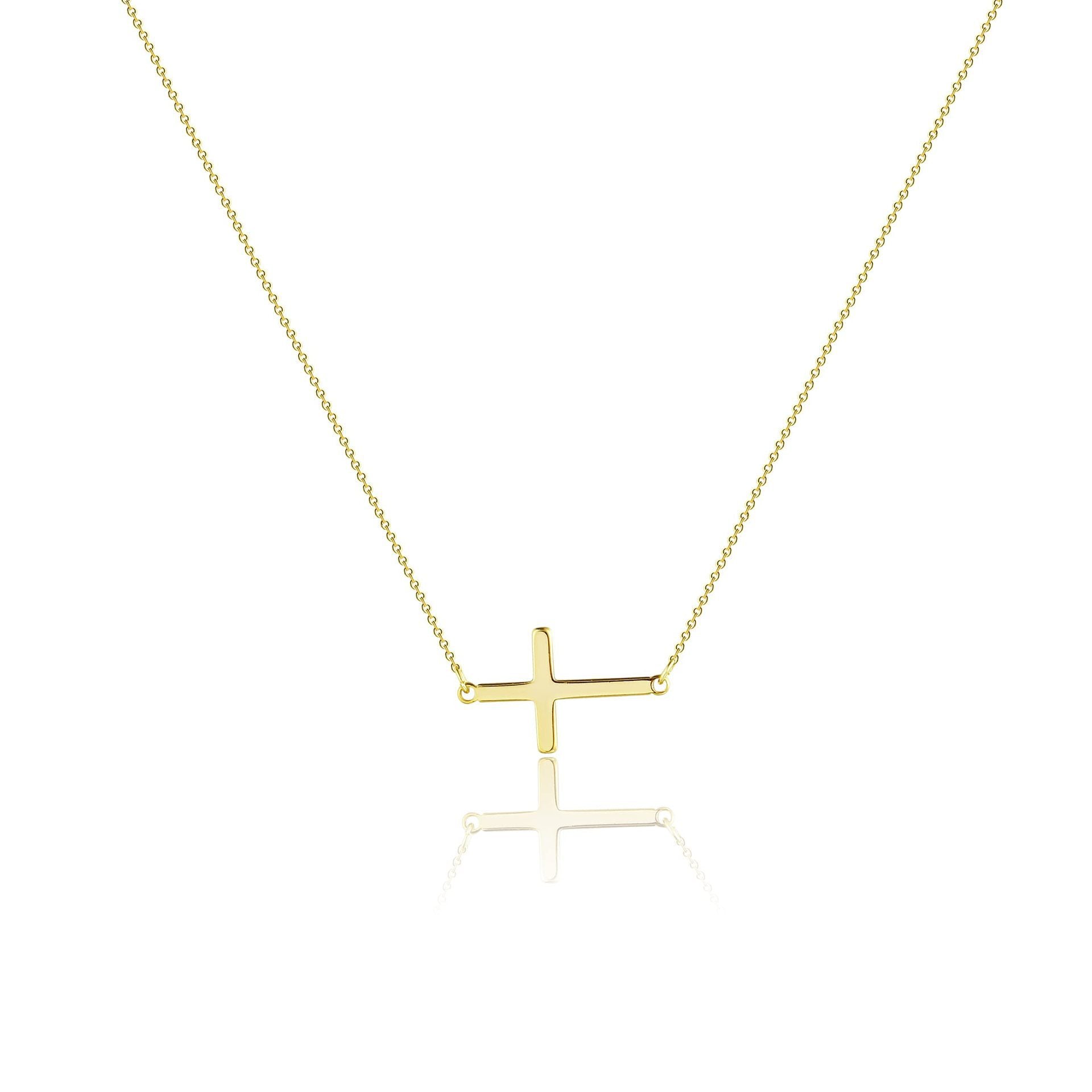 Stainless Steel Double Layer Cross Bead Necklace