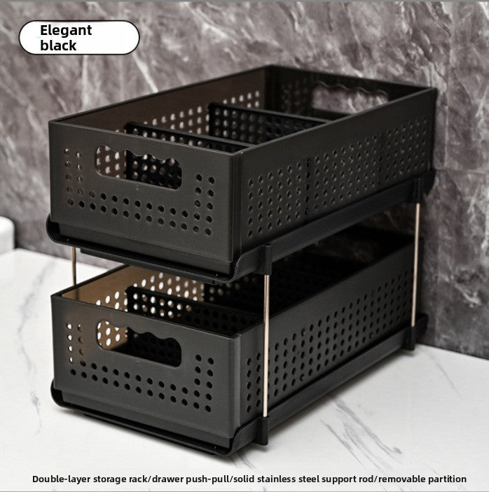 Foldable Double Layer Storage Organizer Basket