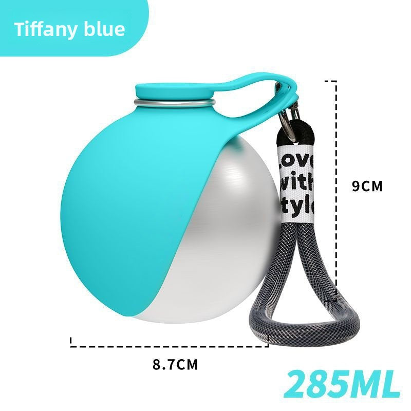 Portable Pet Water Bottle Stainless Steel Foldable Dispenser