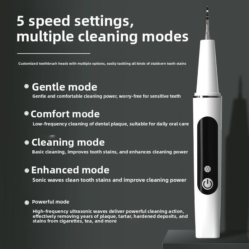 Ultrasonic Electric Tooth Cleaner with LED Light