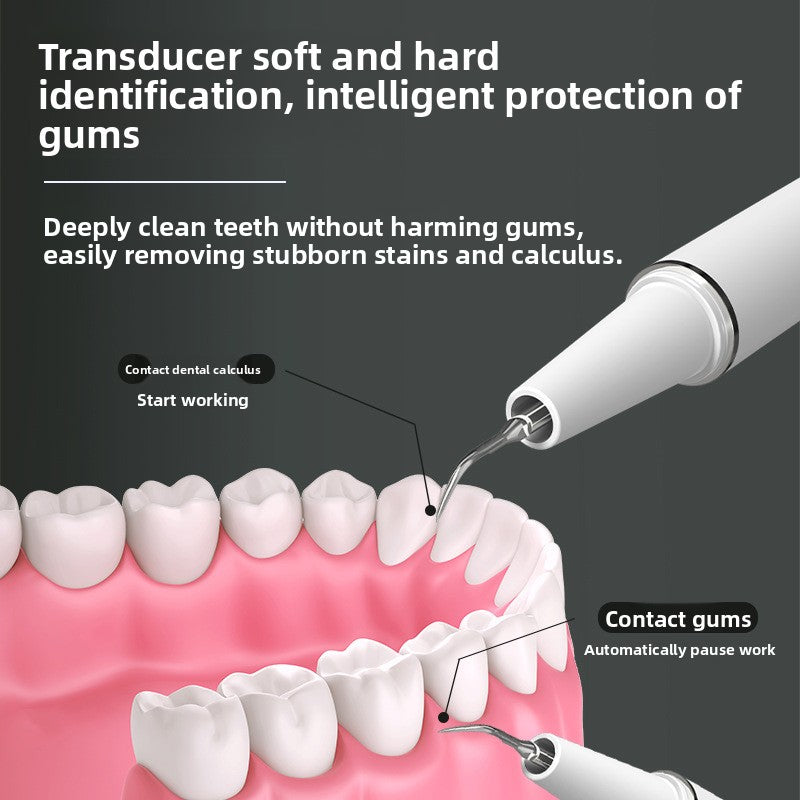 Ultrasonic Electric Tooth Cleaner with LED Light